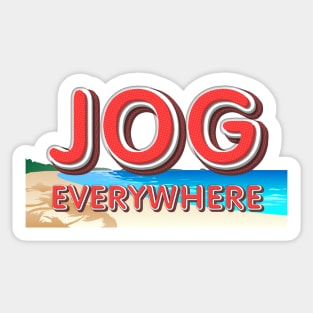 Jog Everywhere Sticker